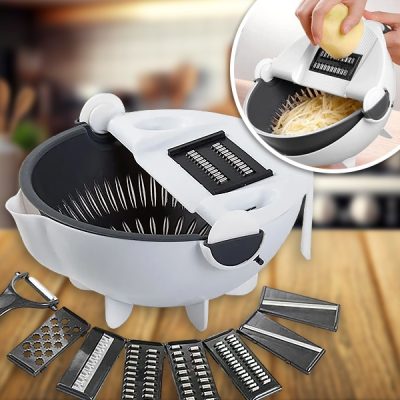 Κόφτης λαχανικών 9 σε 1 με καλάθι αποστράγγισης | SORTEX