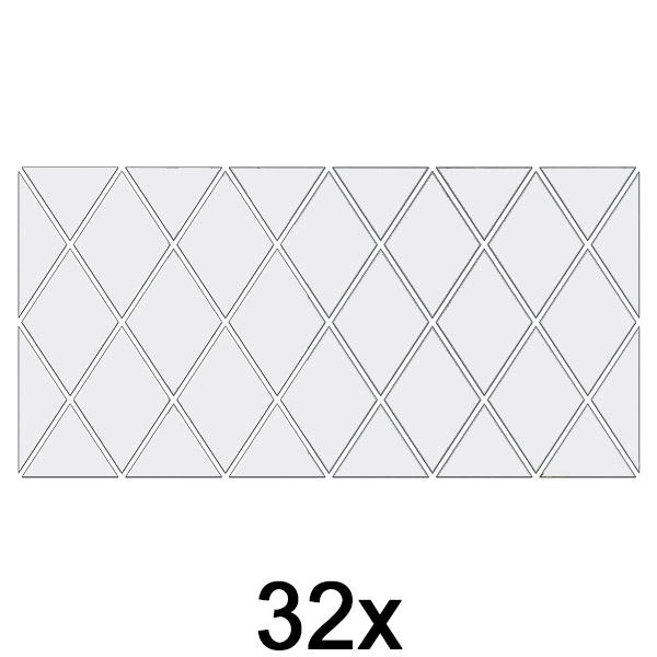 1x Αυτοκόλλητα τοίχου με καθρέφτη (32 τεμάχια) | WALLGEM